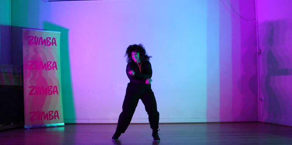 Helen Kollias teaching a Zumba Class