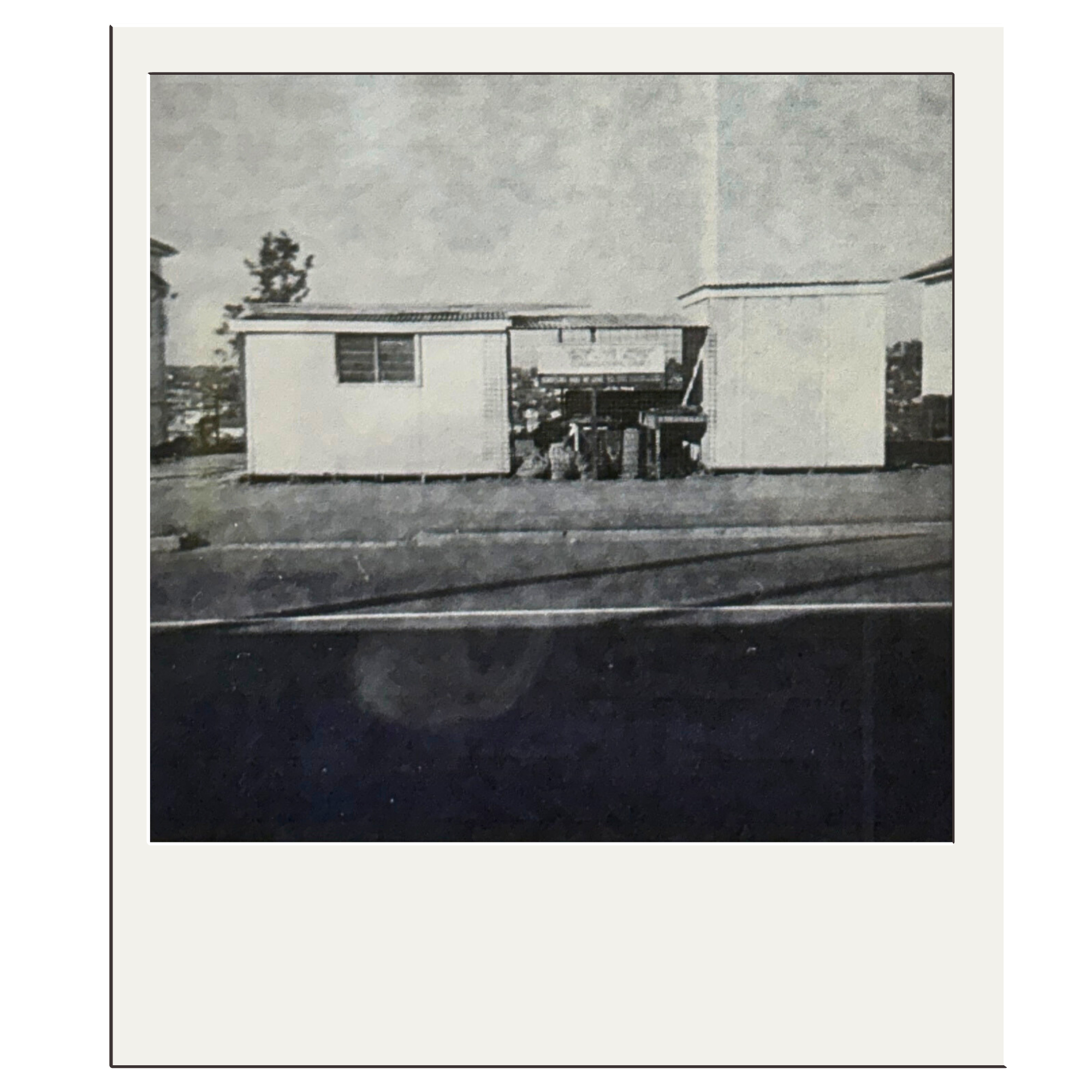 Two small storage buildings for contractors work on the BrisWest Centre in Paddington