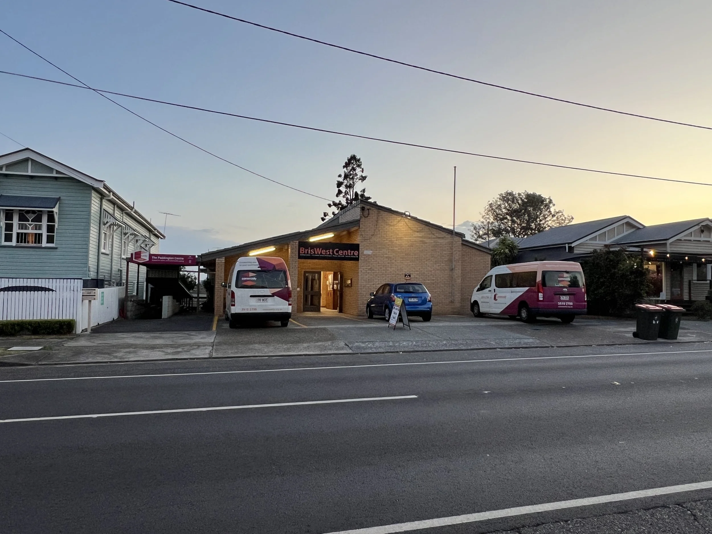 BrisWest Cetnre Street View (at dusk)