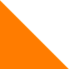 Carré orange avec coin noir en haut à gauche