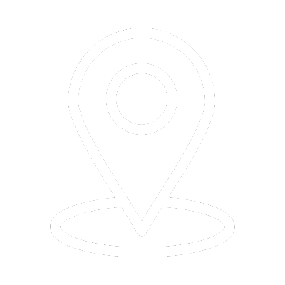 White location pin icon on a black backgroundLocation icon for Matar Health Holistic Nutrition Clinic in Earlwood, Sydney