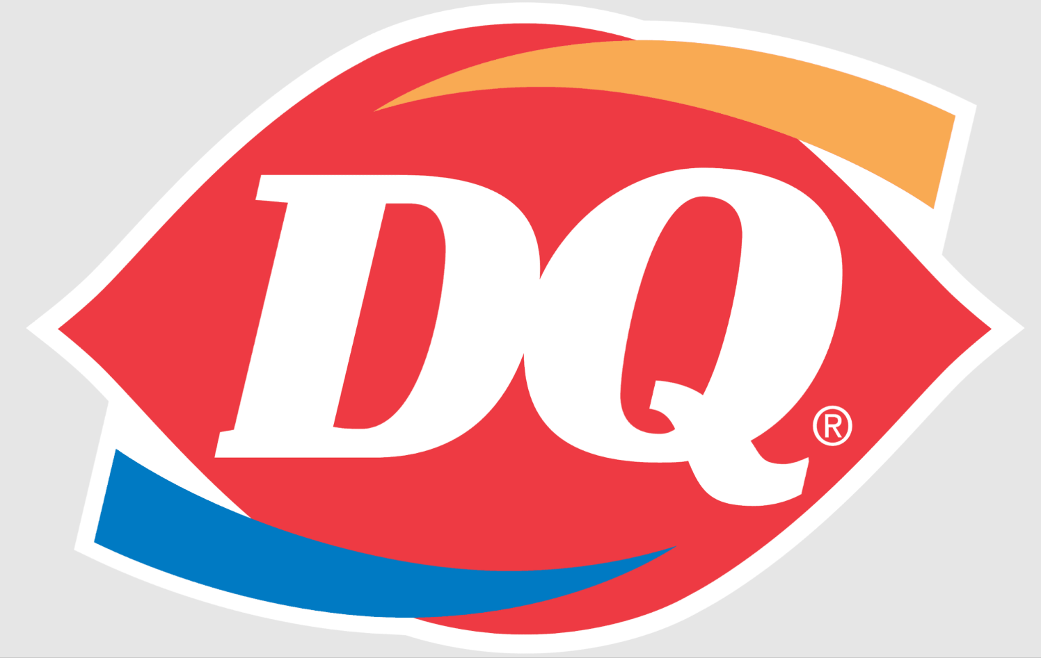 Dairy Queen logo with red, blue, and orange design elements.