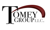 Tomey Group LLC logo with a stylized letter T and the company name