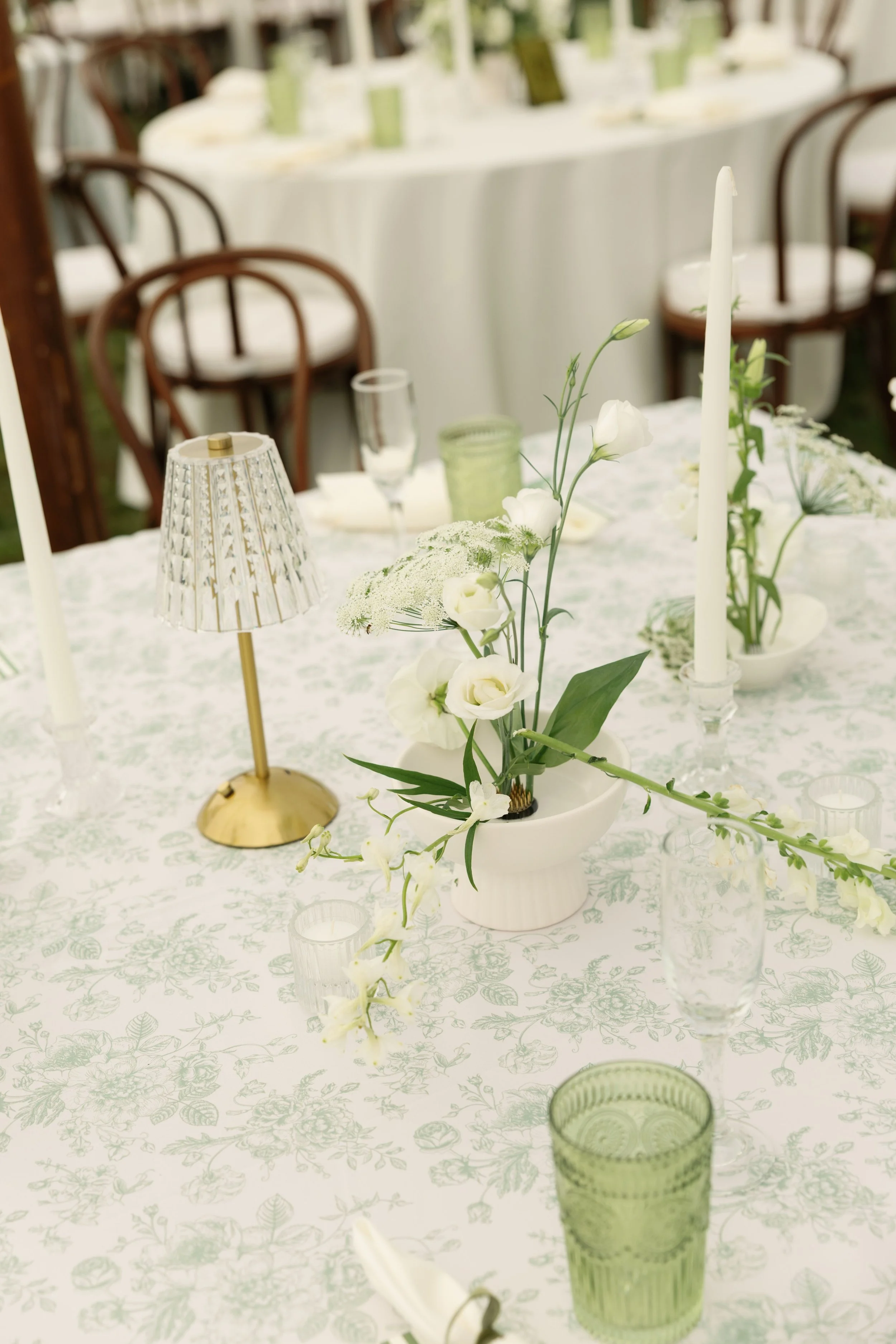 Gold and Glass Table Lamp