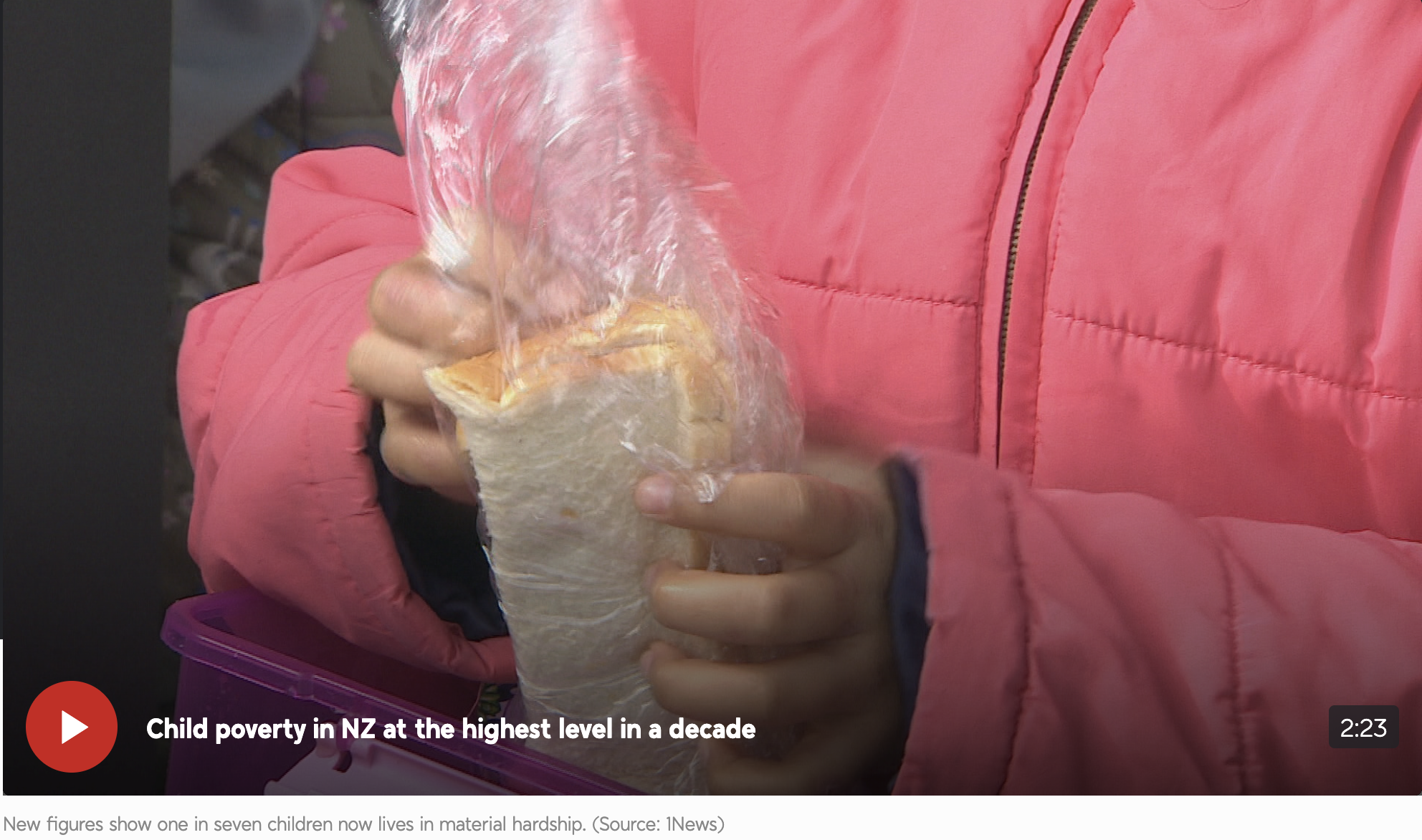 1News: 'Unacceptable': Children's Commissioner says child poverty progress has stalled. 