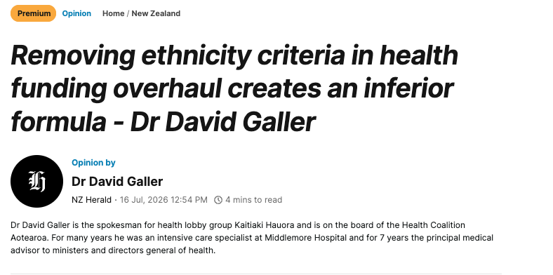 Opinion: Government's new primary care funding formula ignores expert advice, says Dr David Galler