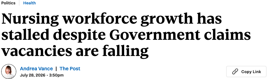 The Post: New analysis shows nursing workforce growth has stalled