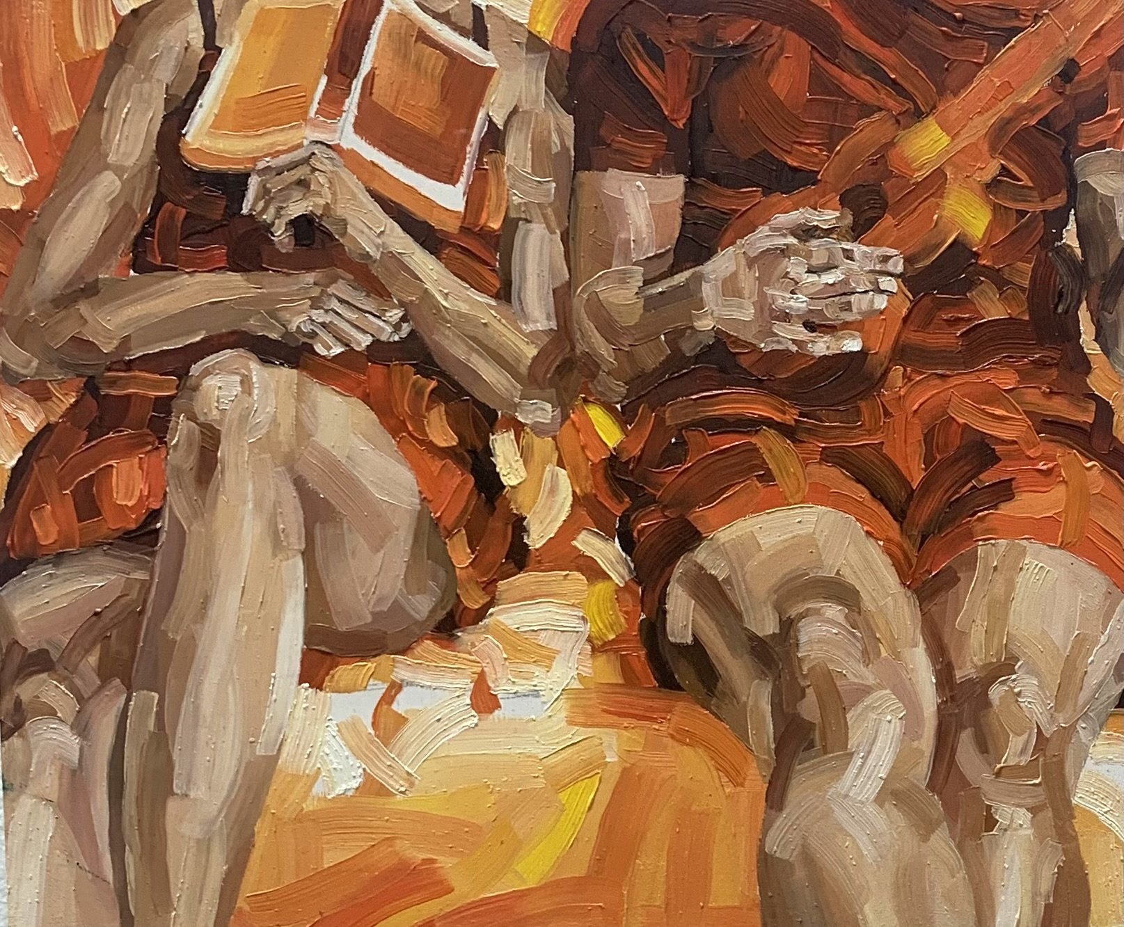 Defrag, Oil on Board, 21.5 x 23 cm, 2022