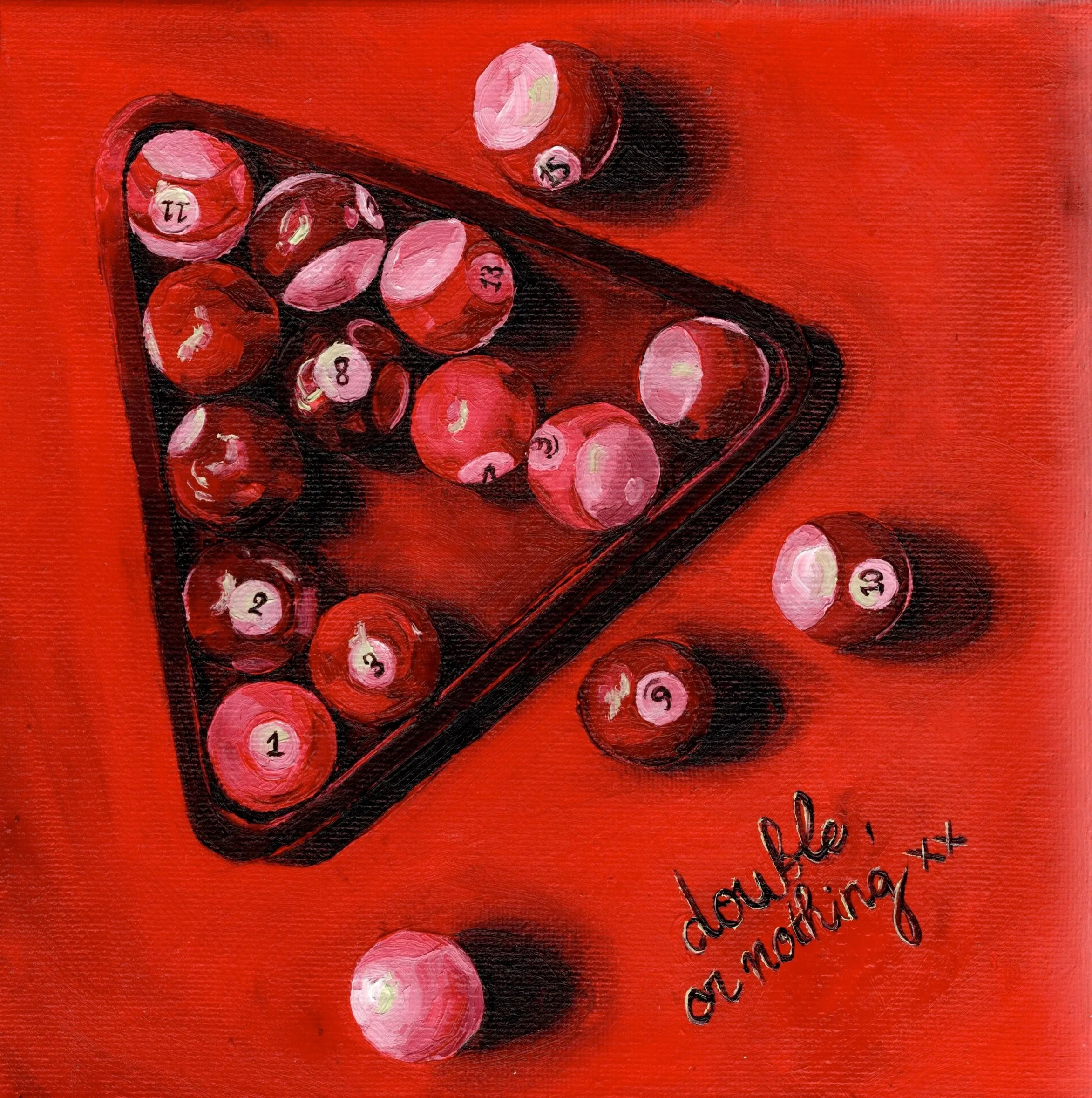 Double of Nothing, Oil on Canvas, 20 x 20cm, 2025