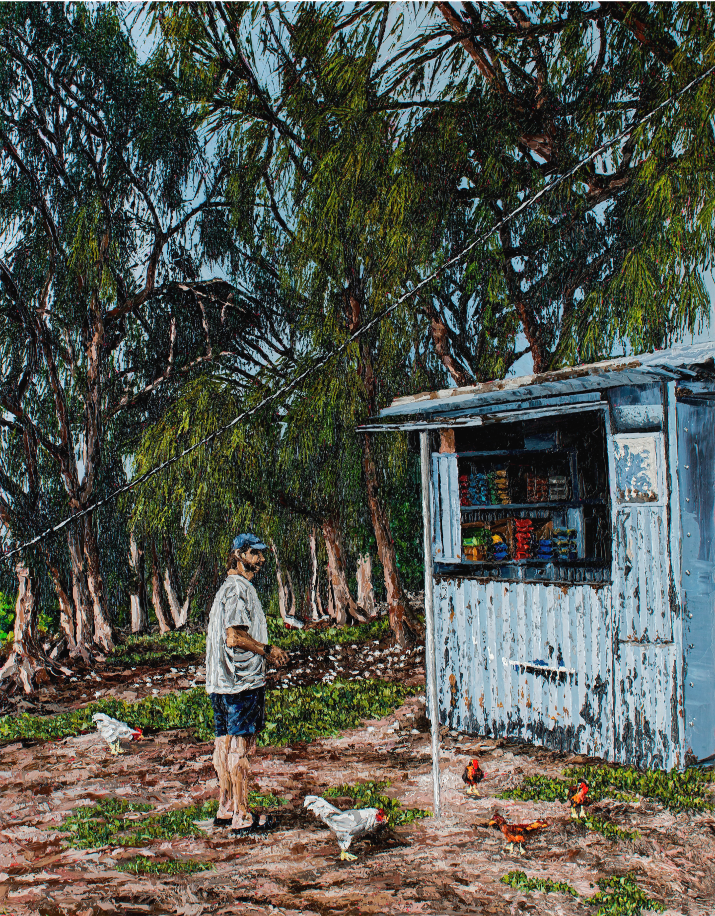 Under The Filao Trees Oil on Canvas, 50 x 40cm, May 2026