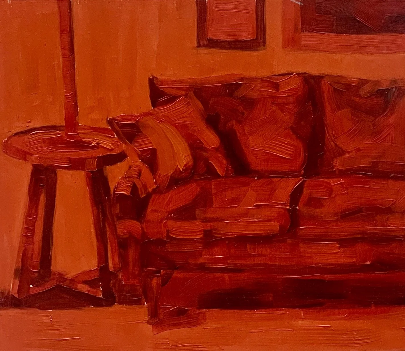 Red Room, Oil on Board, 21.5 x 23 cm, 2022