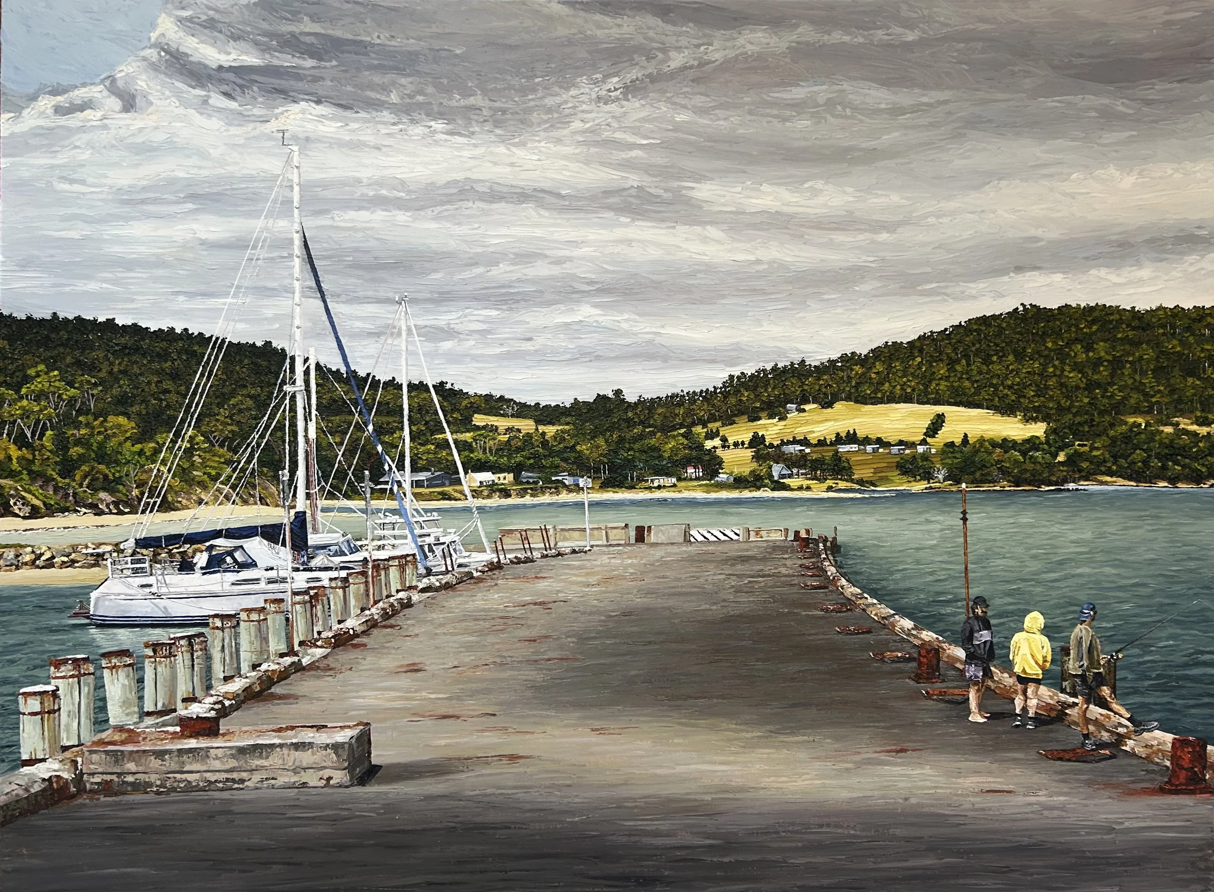
From Crossing to Casting, Oil on Linen, 91.4 x 121.8 cm, January 2026