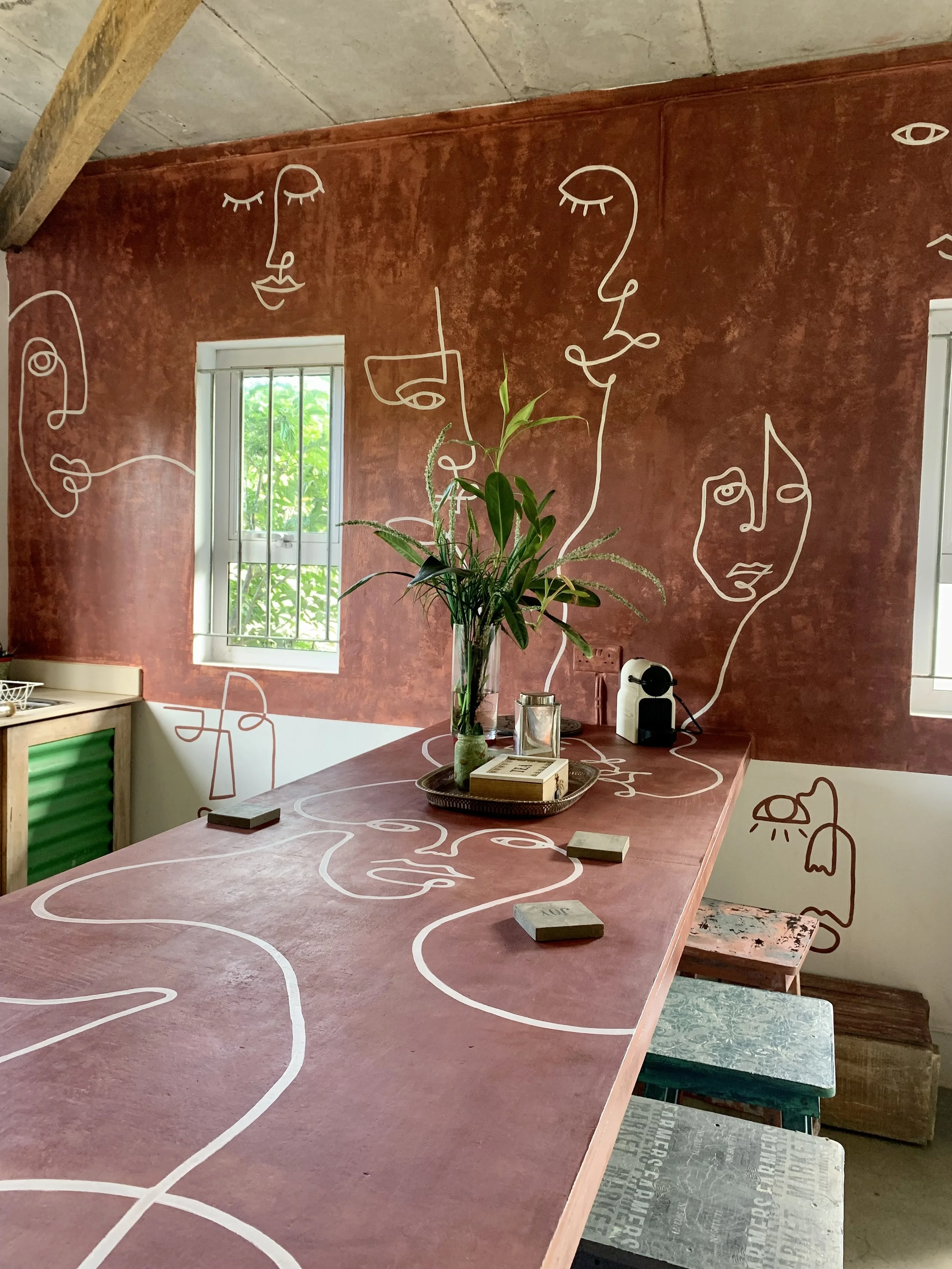 Workshop Mural collaborating with Home Improvements Mauritius