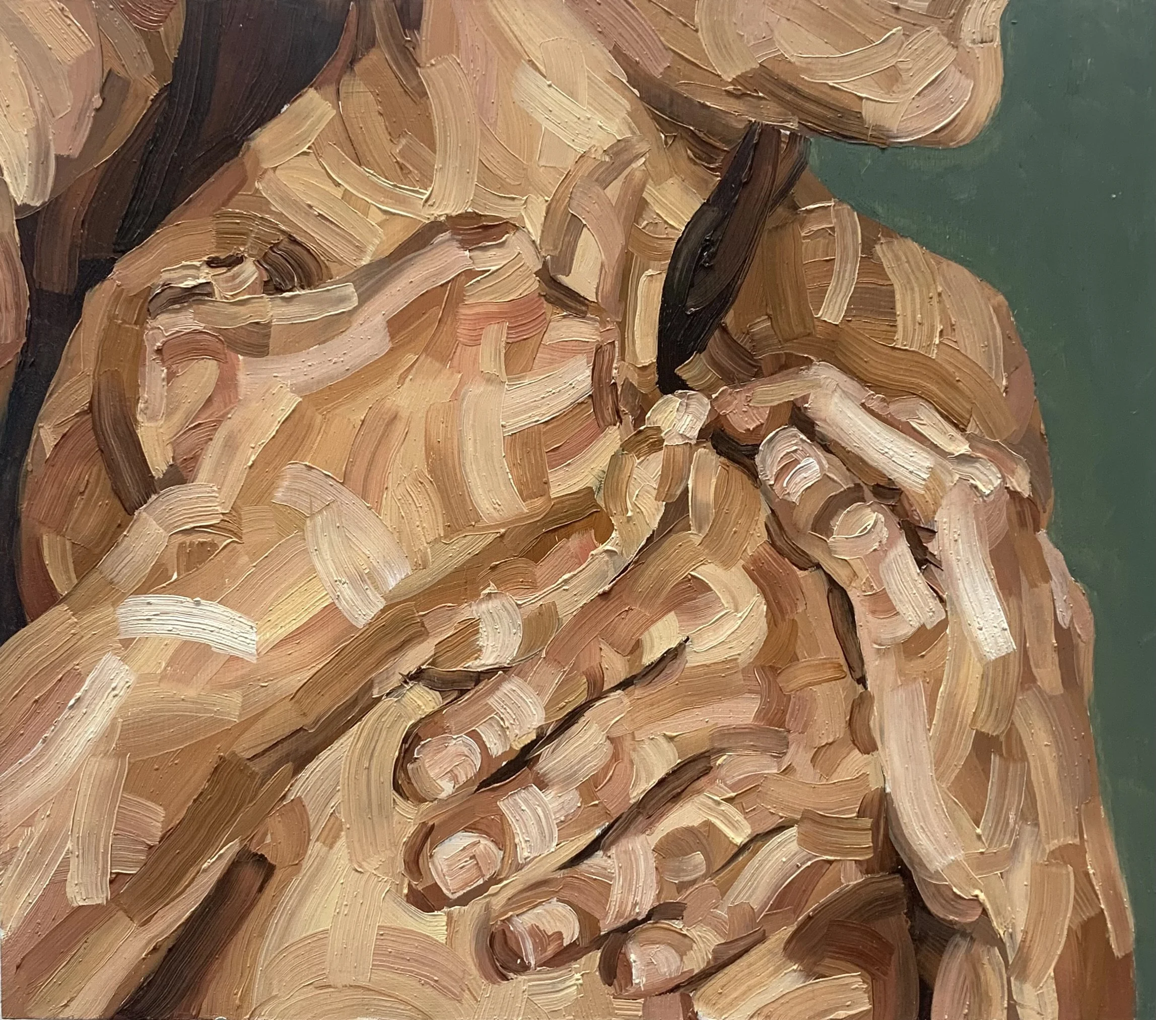 Relief, Oil on Board, 21.5 x 23 cm, 2022