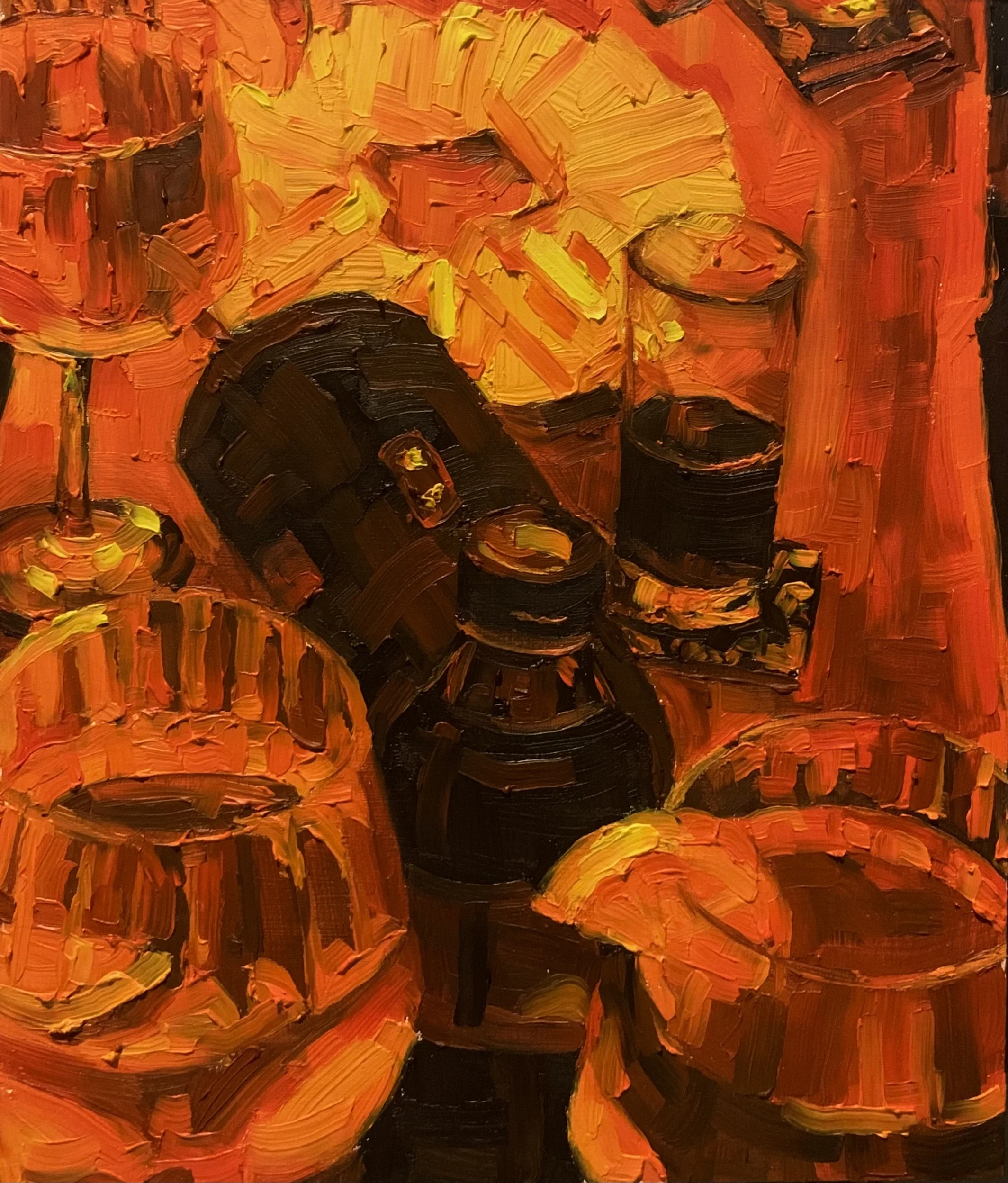 Farewell Spritz, Oil on Board, 20 x 24 cm, April 2023