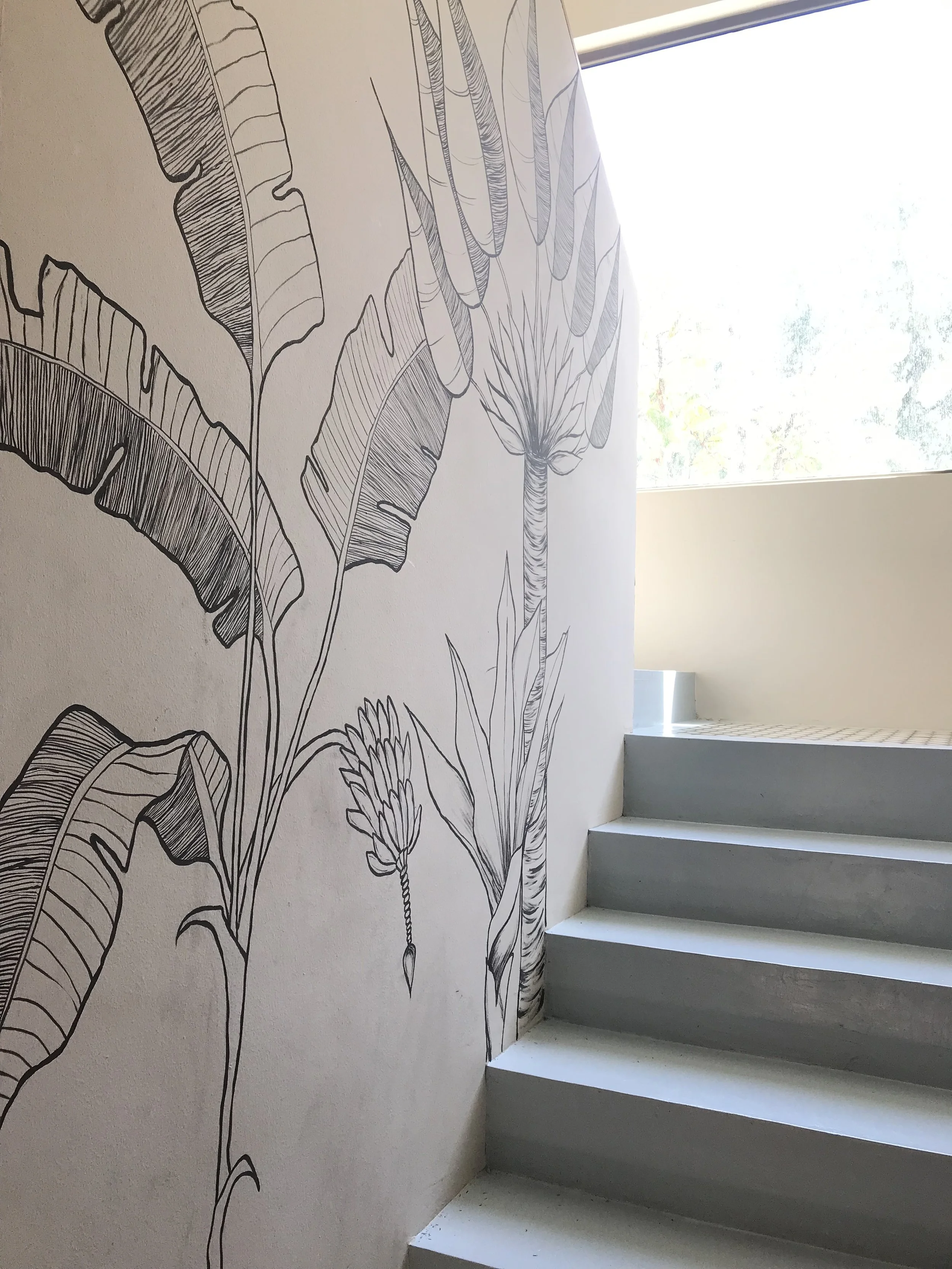 Custom statement staircase wall for clients home.