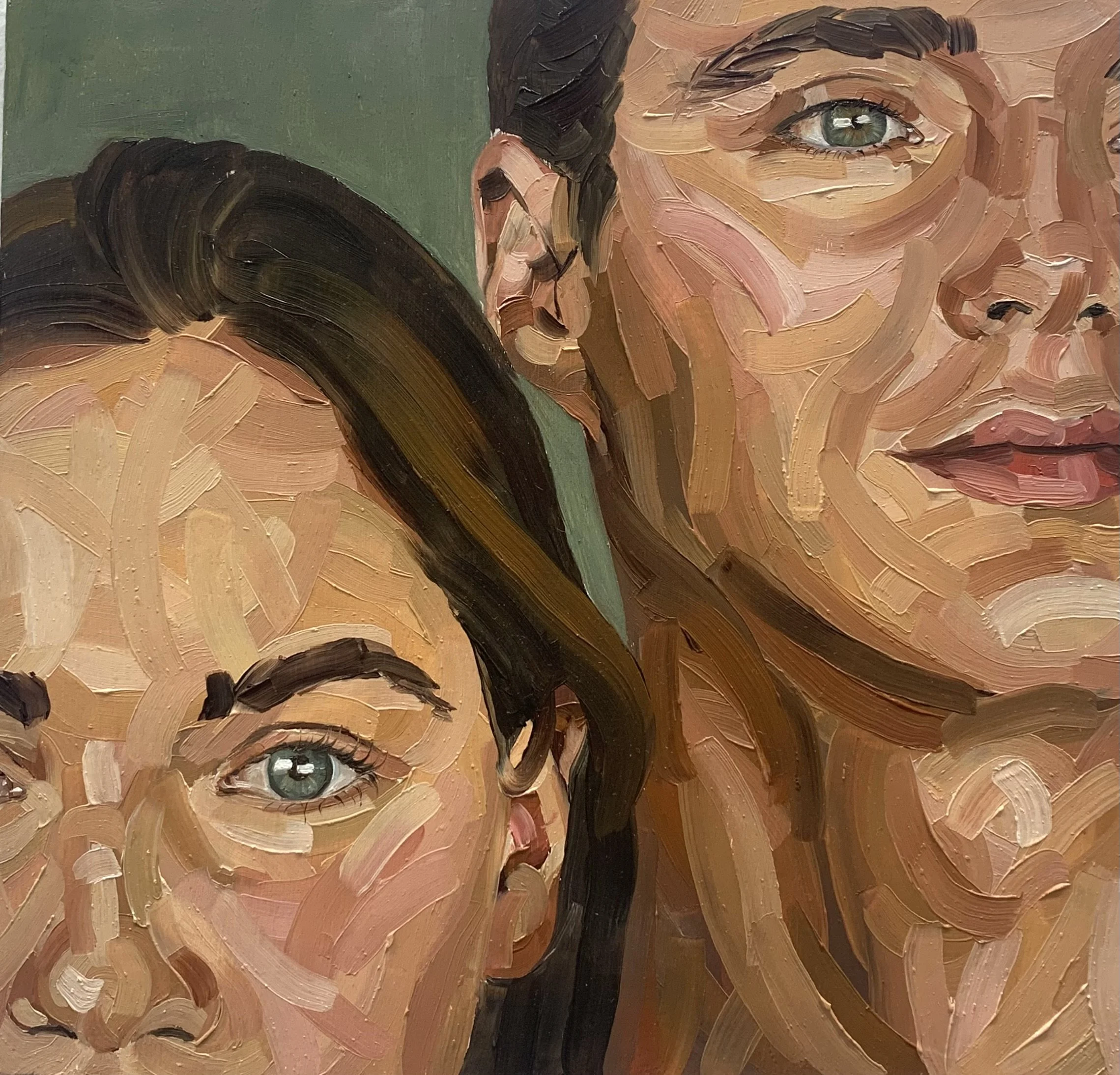 Glance, Oil on Board, 21.5 x 23 cm, 2022