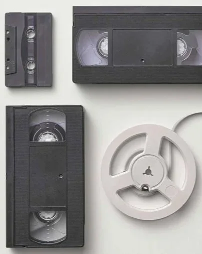 reels vhs and cassette tapes