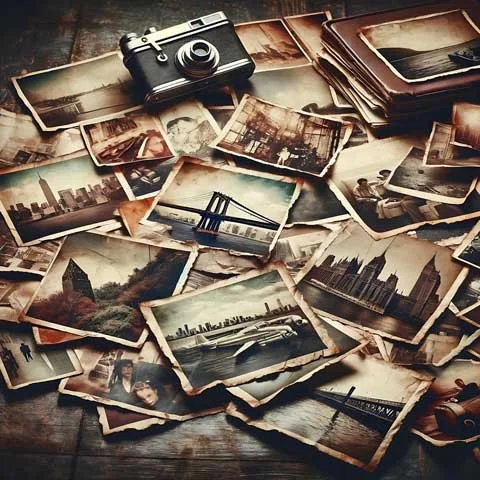 old family photos ready to be restored