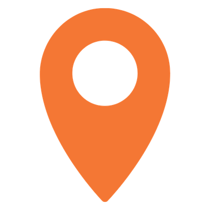 Orange location pin icon