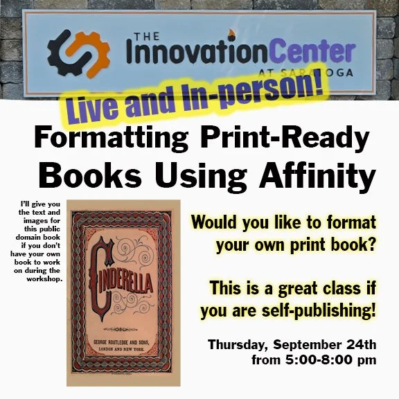Formatting Print-Ready Books Using Affinity on September 24th