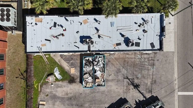 Commercial Roof repair to a business in South Mississippi by Precision Roofing & Sheet Metal LLC