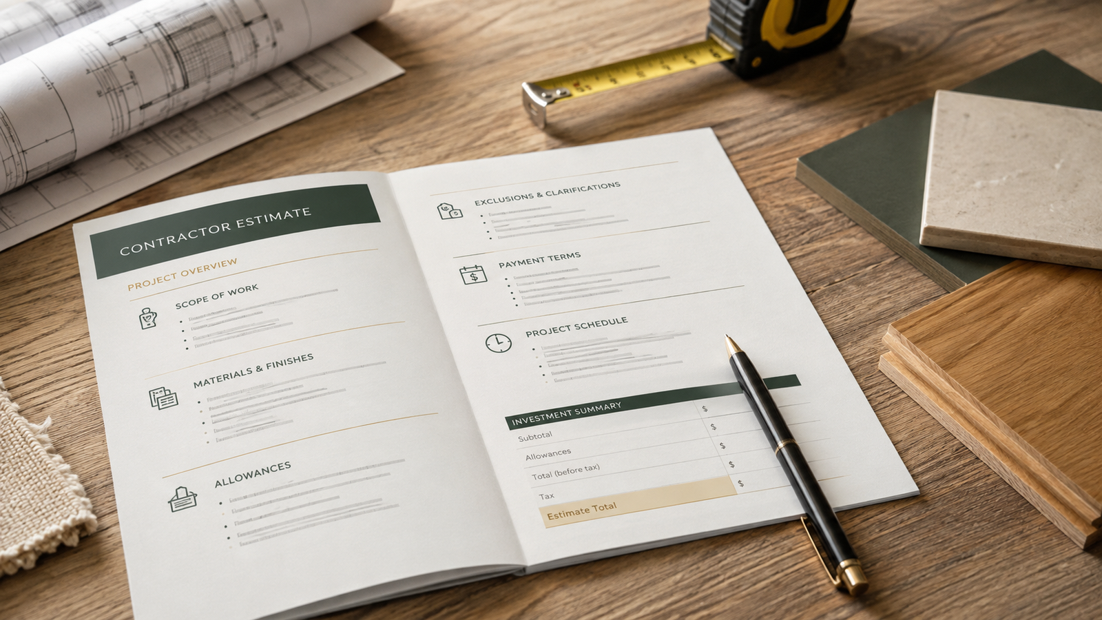What Should Be Included in a Contractor Estimate?