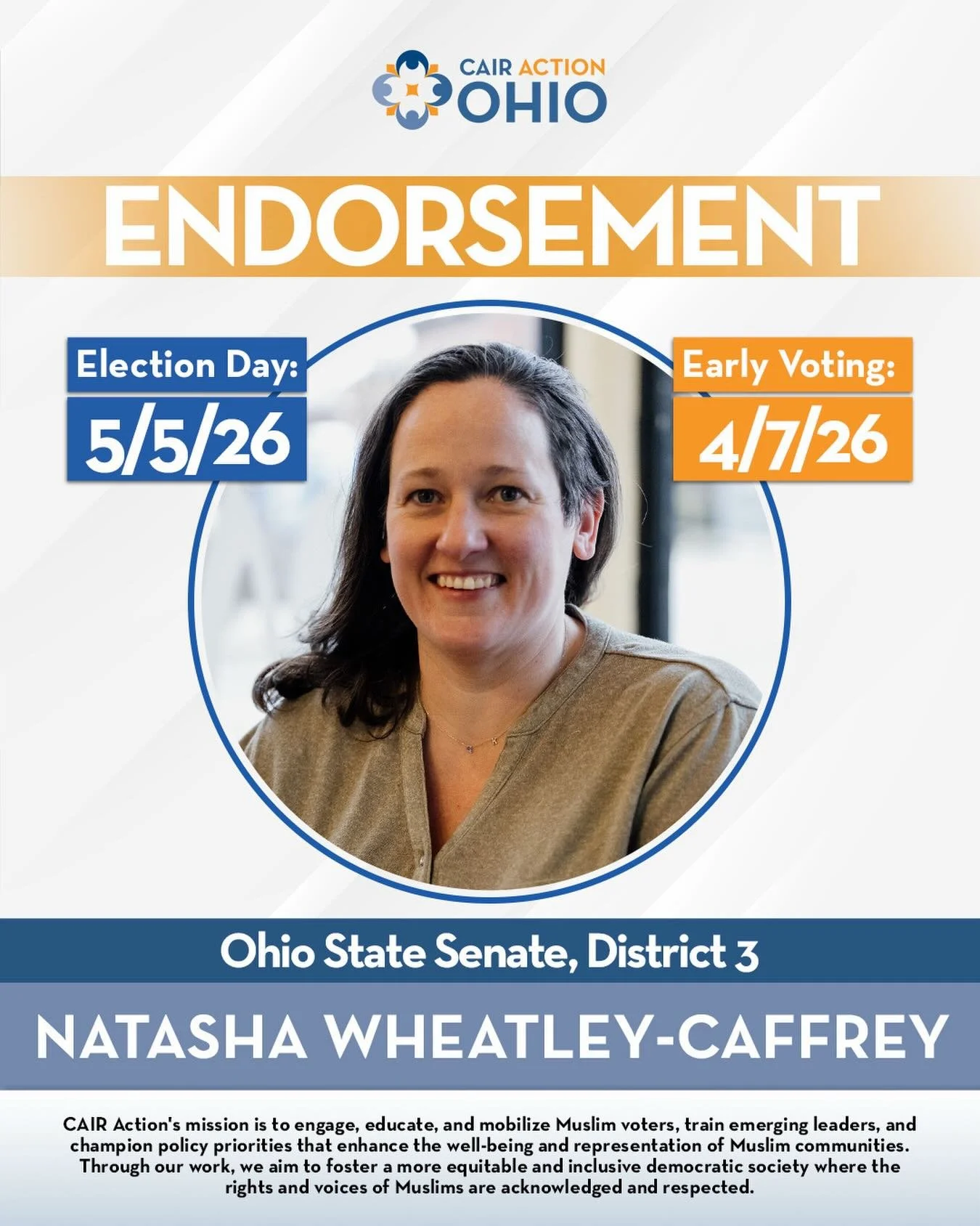 ‼️ 🚨 Endorsement Alert 🚨 ‼️ Proud to be a CAIR-endorsed candidate!