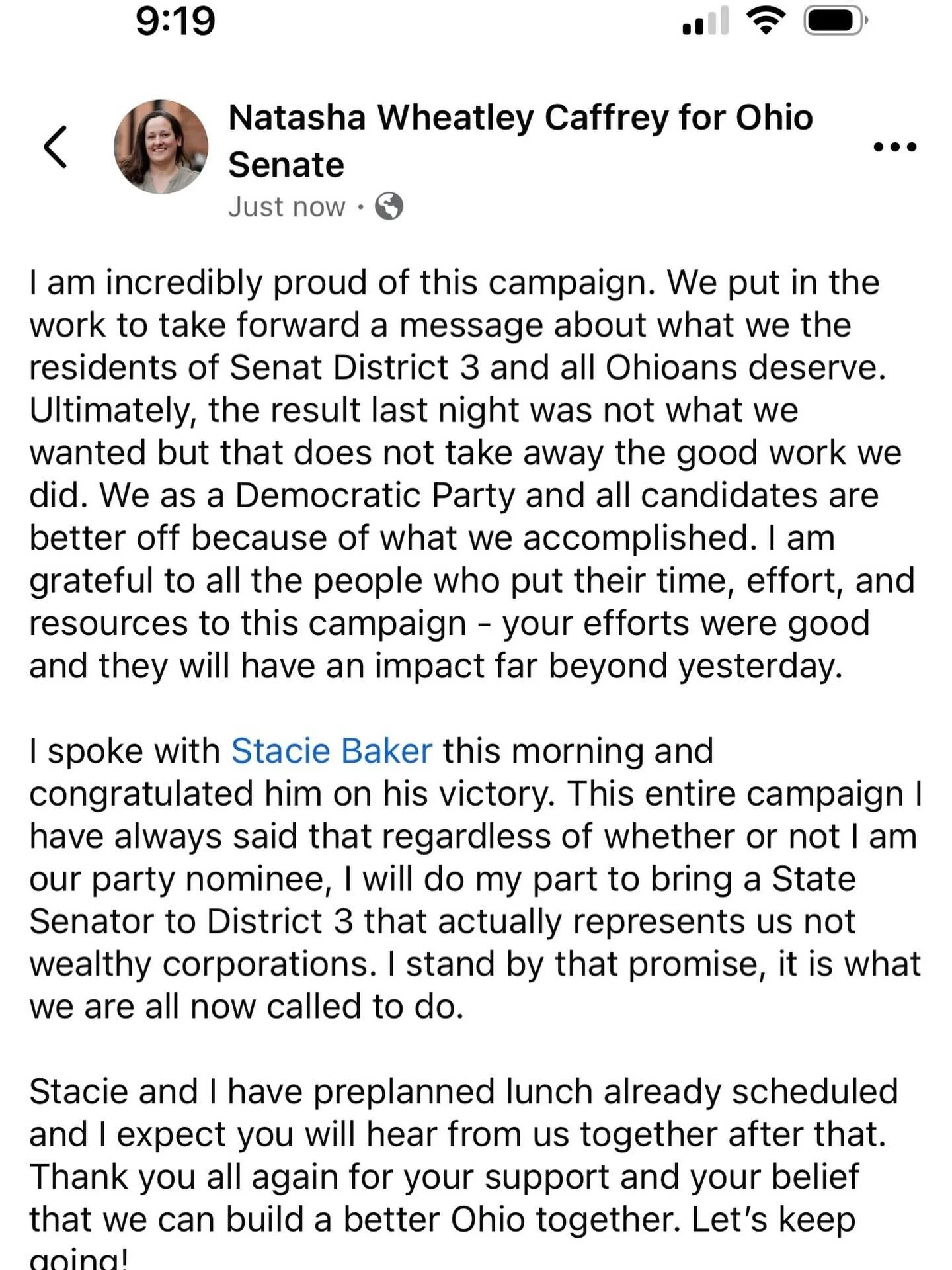 My statement on last night&rsquo;s election results.