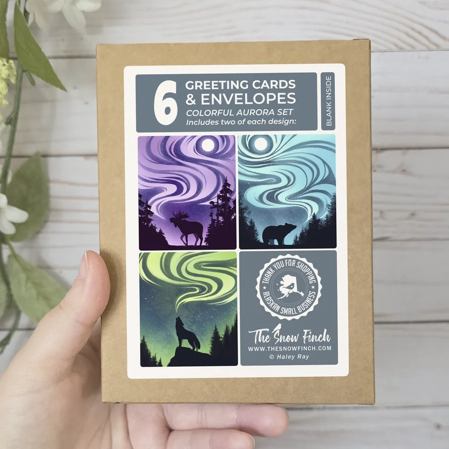 Aurora Borealis Boxed Card Set