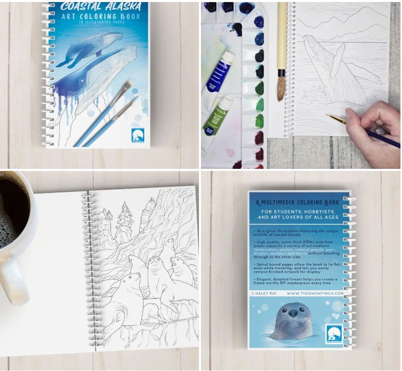 Coastal Alaska Art Coloring Book
