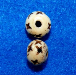 Hand-Carved Bone Rondelle (Large) — Tea Dyed 13mm