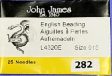 John James English Beading Needles — Size 15