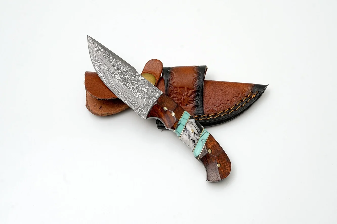 The Interior Field Knife (Turquoise & Hybrid Wood)