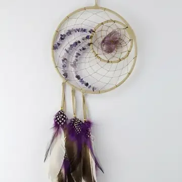 Energy Flow Dream Catcher with Amethyst (BC First Nations)