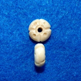 Hand-Carved Bone Rondelle "Tundra Sunwheel"