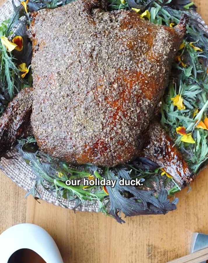 Honey-Lacquered Stuffed Duck