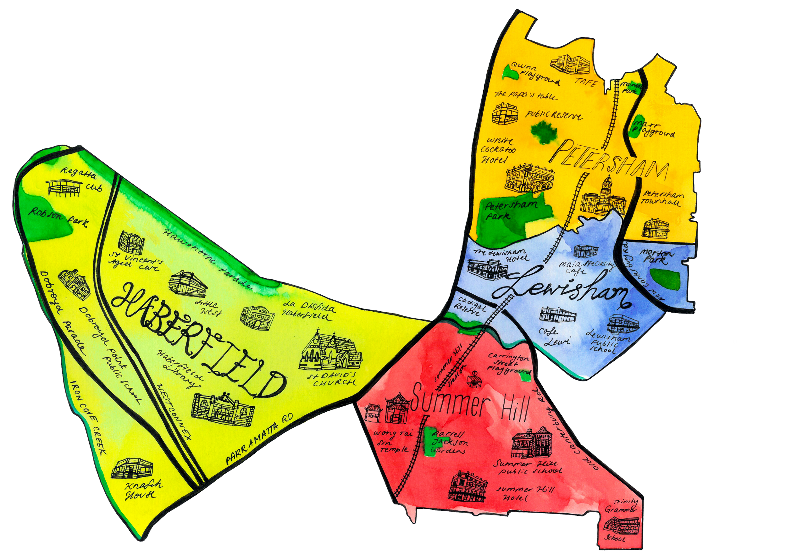 Summer Hill Map for Inner West Nest