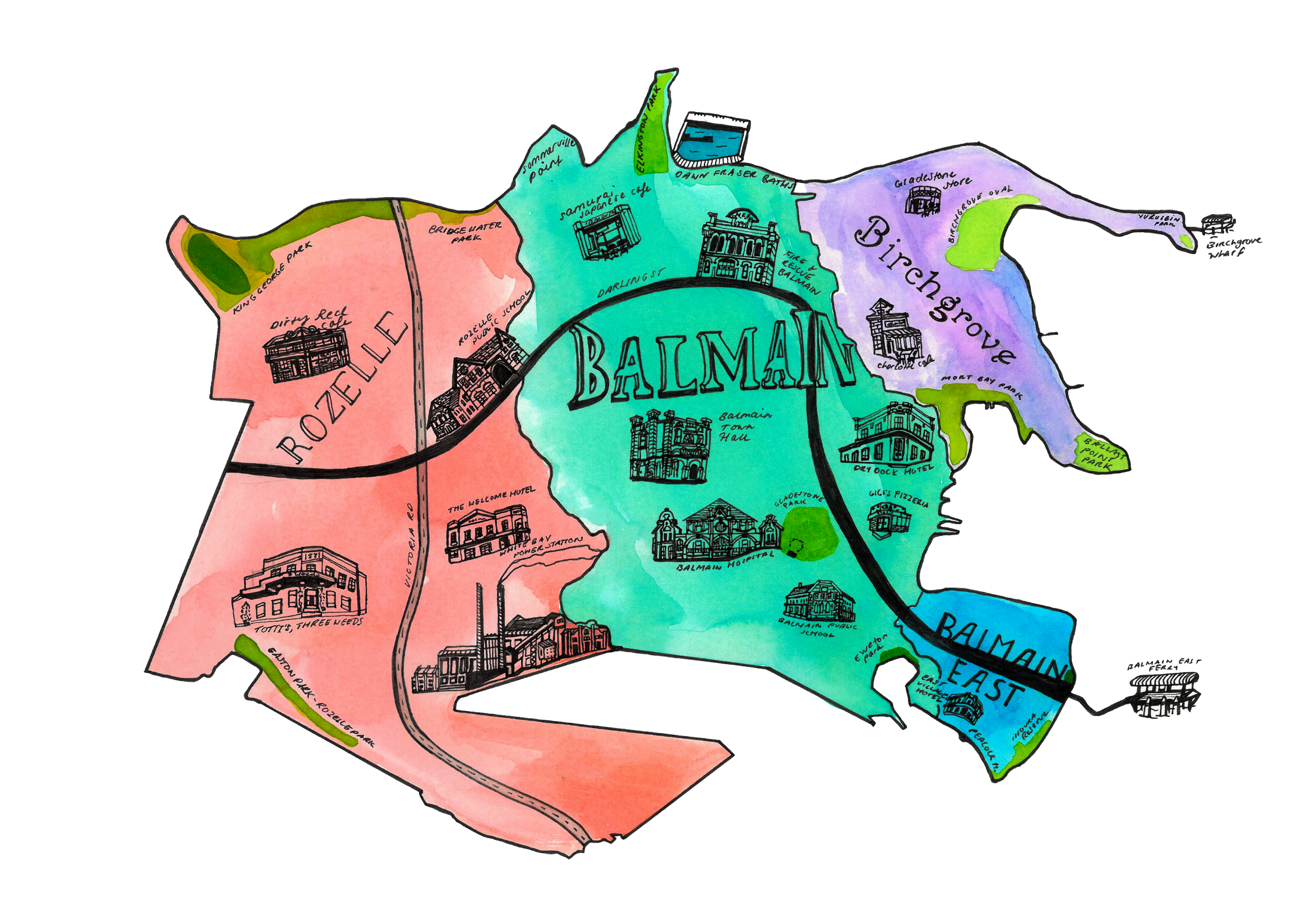 Balmain Map for Inner West Nest