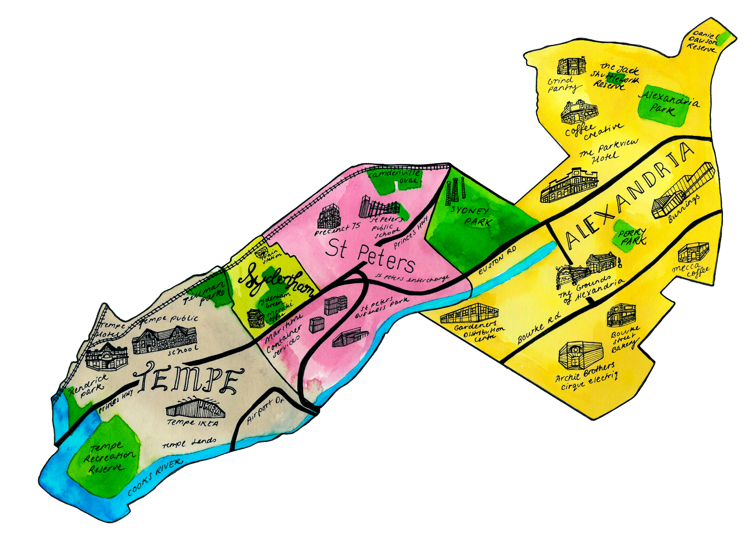 Alexandria Map for Inner West Nest
