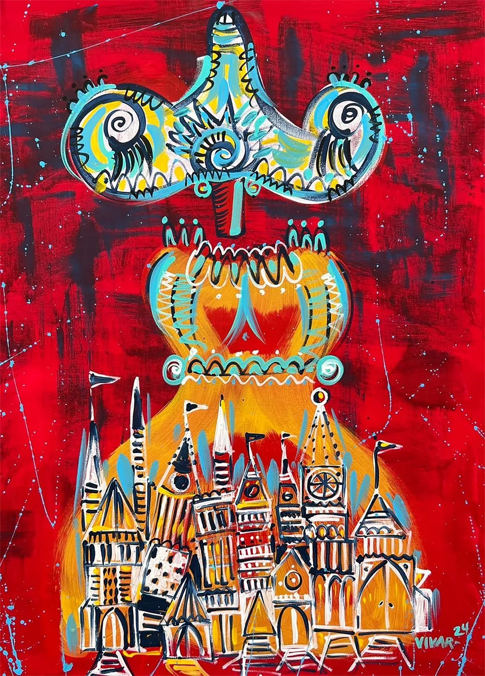 Reina de Castillos 
80 x 60 cms - Mixta s/tela  
 Inquire 