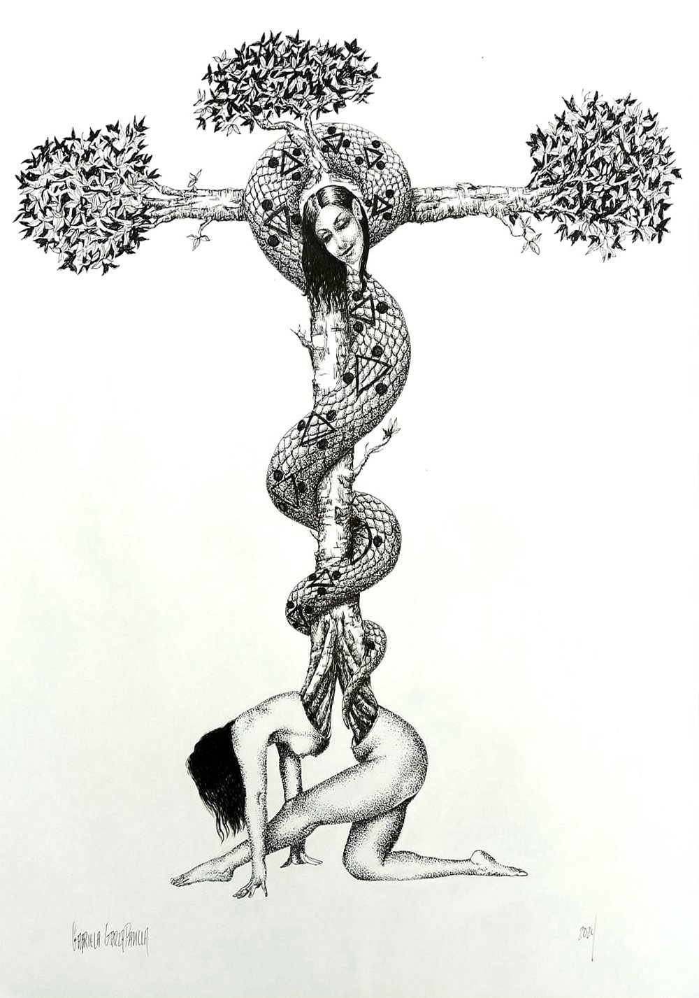 La Serpiente Crucificada 
059 x 042 cms - Tinta s/ papel  
 Inquire 