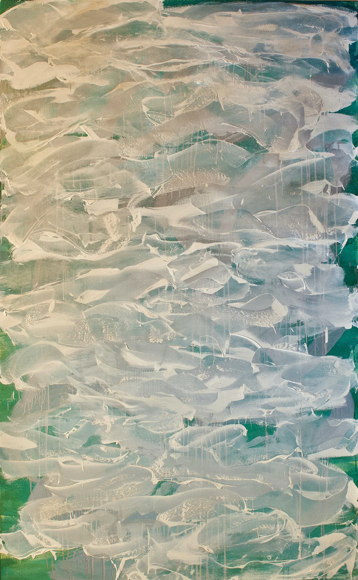 Watergarden 
182 x 91.44 cm -Acrylic and Oil on canvas  
