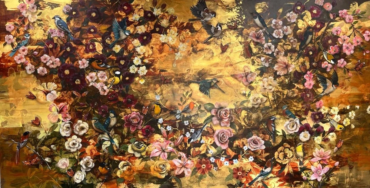 Corona de Otoño  
130 x 250 cms - Acrylic on canvas  
 Inquire 