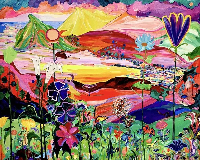 "Reflections of Existence" - Quantum 
122 x 153 cms - Acrylic s/tela  
 Inquire 