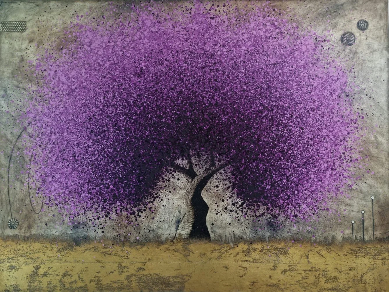 Primavera que vuelve 
150 x 200 cms - Óleo y papel s/tela  
 Consultar 
