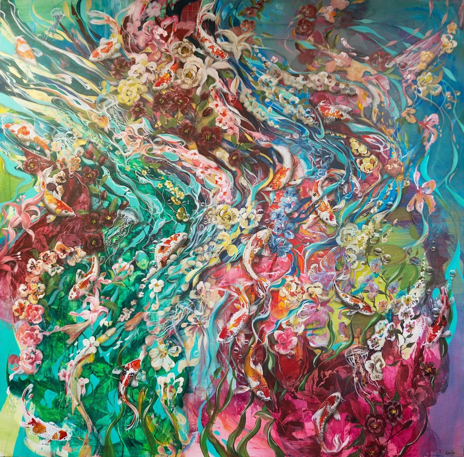 Memorias del Manantial  
200 x 200 cms - Acrylic on canvas  
 Inquire 