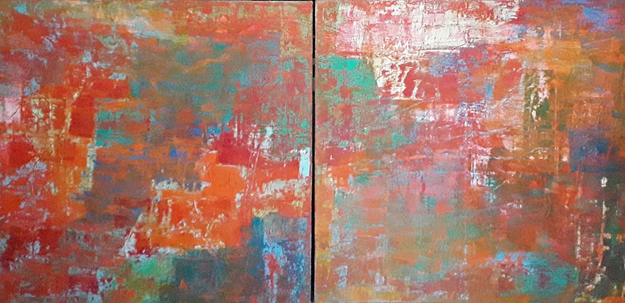 Sin Titulo 3 
120 x 120 cms - Diptico - Mixta s/tela  
 Inquire 