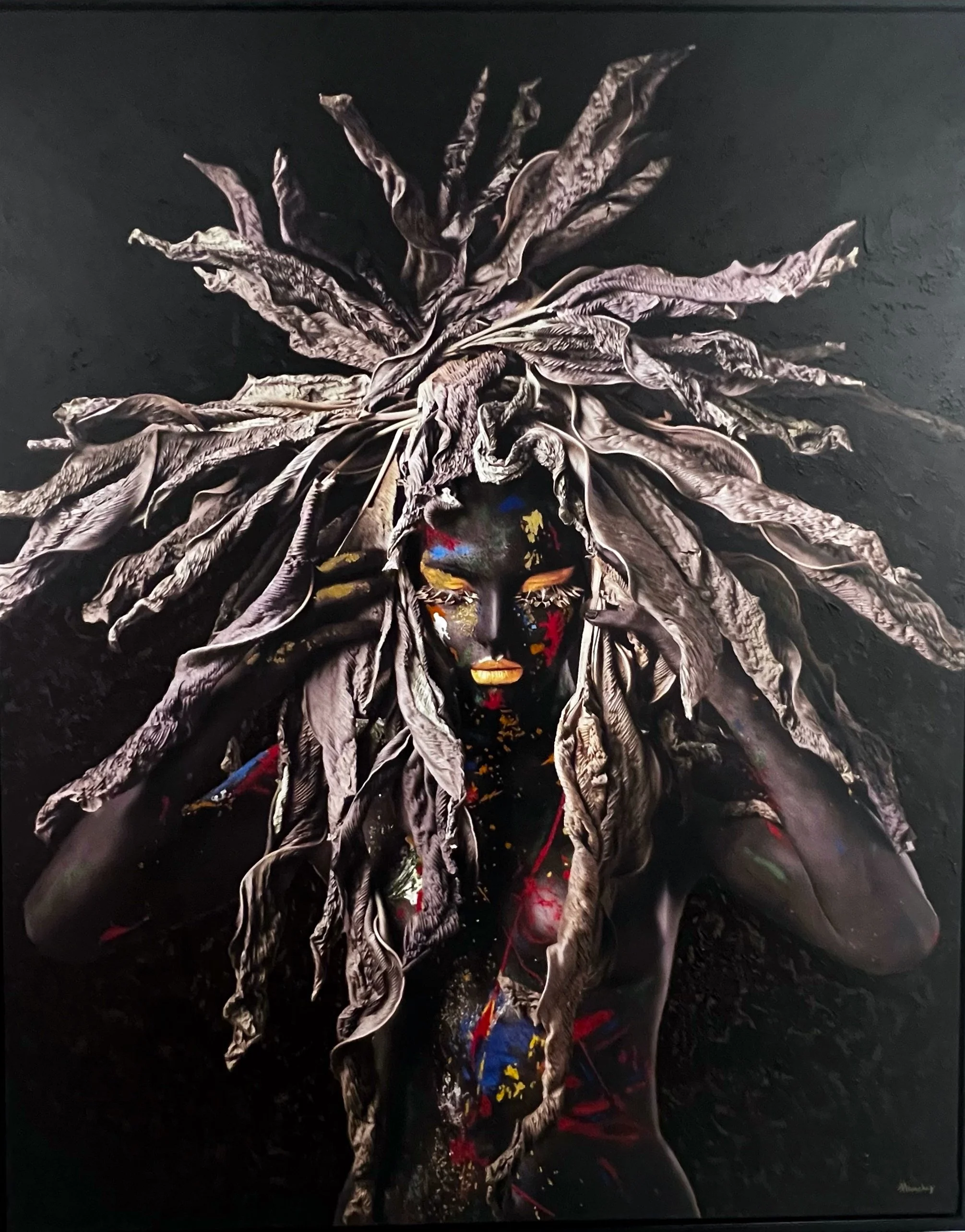 Artemis 180 x 140 cms. 
Hand-intervened photograph