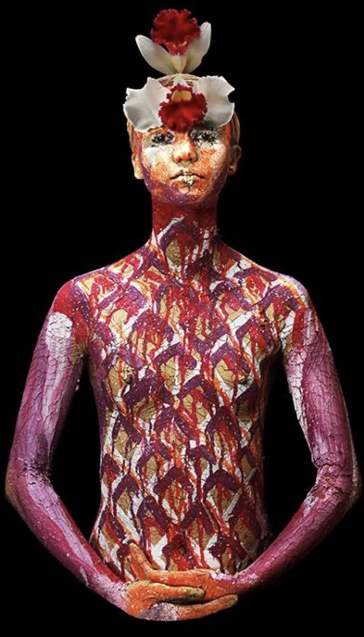 Mahal 
191 x 136 cms - authorial photography , organic material applaied directly to the human body  
 Inquire 